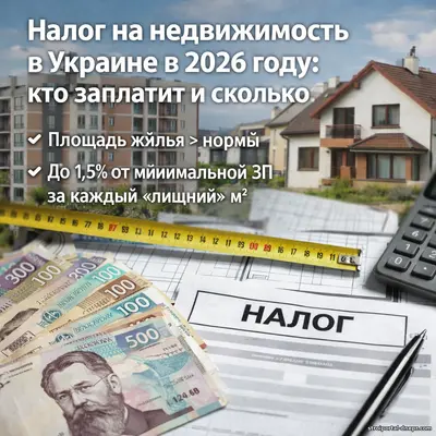 Налог на недвижимость в Украине в 2026 году: кто заплатит и сколько