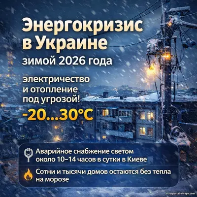 Украинская энергетика зимой 2026 года: электричество, отопление и реальные риски