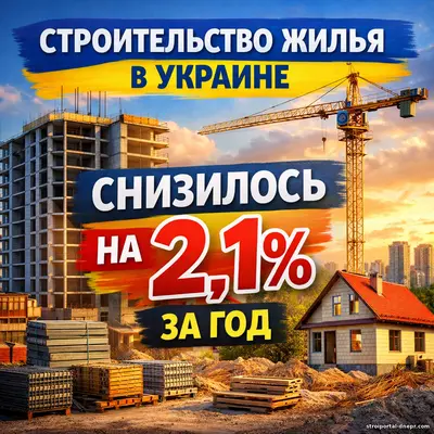 За год строительство жилья в Украине снизилось на 2,1%: причины, тенденции и прогнозы рынка