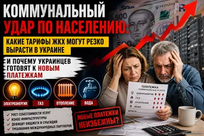 Коммунальный удар по населению: какие тарифы ЖКХ могут резко вырасти в Украине и почему украинцев готовят к новым платежкам