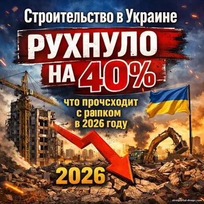 Строительство в Украине рухнуло на 40%: что происходит с рынком в 2026 году