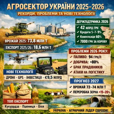 Агросектор Украины 2026: урожай падает, цены растут — что происходит на самом деле