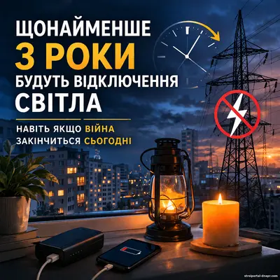 Щонайменше 3 роки відключень світла: що насправді відбувається з енергосистемою України