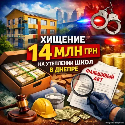 Хищение 14 млн грн на утеплении школ в Днепре: расследование, последствия и уроки