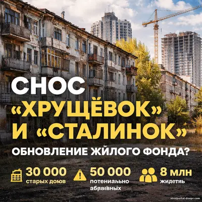 Обновление жилого фонда в Украине: будут ли массово сносить «хрущёвки» и «сталинки»