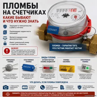 Пломбы на счетчиках: какие бывают, зачем они нужны и что делать при повреждении