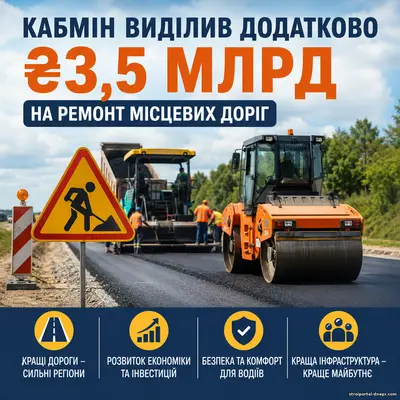 Дорожный рекорд: Кабмин срочно направил еще ₴3,5 млрд на ремонт местных дорог — какие регионы получат деньги первыми