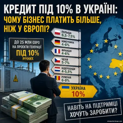 Кредит под 10% как «льгота»? Почему украинскому бизнесу предлагают условия хуже, чем во многих странах Европы