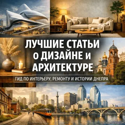 Лучшие статьи о дизайне и архитектуре, которые стоит прочитать каждому: большой гид по интерьеру, ремонту и истории Днепра
