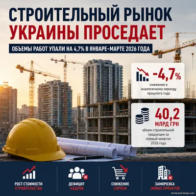 Стройка пошла вниз: почему строительный рынок Украины резко теряет объемы и что будет с ценами на жилье уже летом