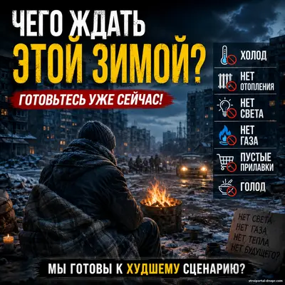 Голод, холод и тьма: что ждёт Украину зимой 2026-2027 года будет ли свет, газ и отопление?