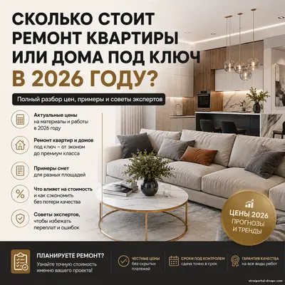 Сколько стоит ремонт квартиры или дома под ключ в 2026 году: реальные цены, полный расчёт бюджета и на чём можно сэкономить