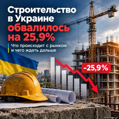 Строительство в Украине обвалилось на 25,9%: рынок резко затормозил — что происходит и чего ждать дальше