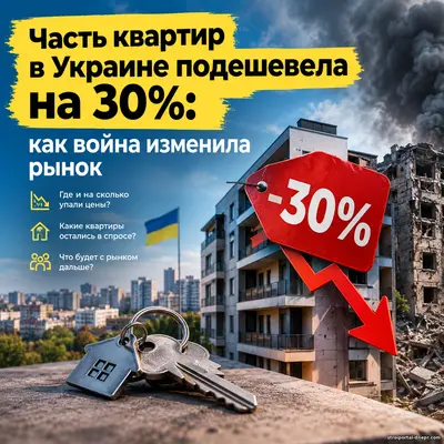 Часть квартир в Украине подешевела на 30%: война переписала правила рынка недвижимости