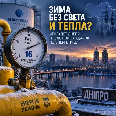 Зима без света и тепла? Что ждёт Днепр после новых ударов по энергетике